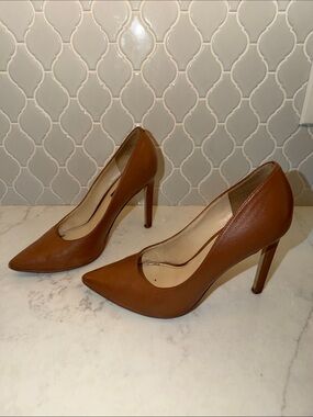 Nine West Cognac Pointed-Toe Stiletto Pumps